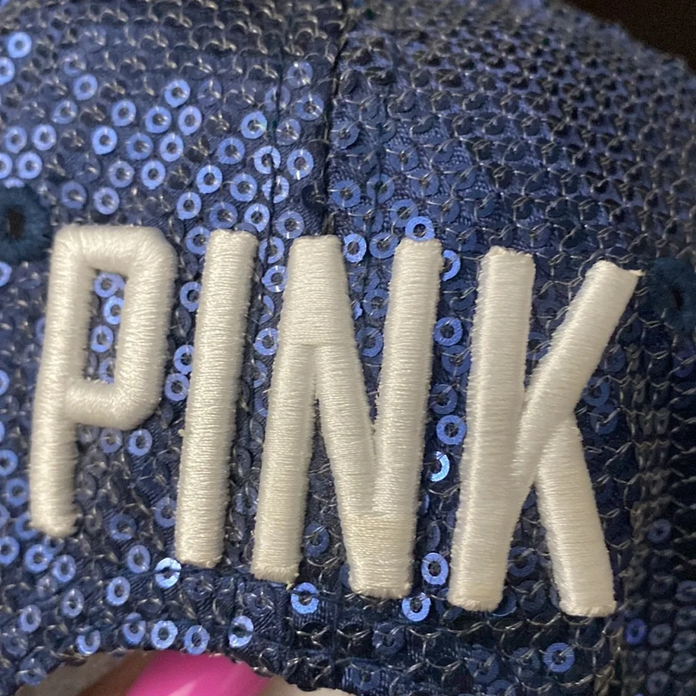 Yankees Victoria’s Secret PINK Sequin Cap Baller Hat 🧢 New York - Picture 4 of 11
